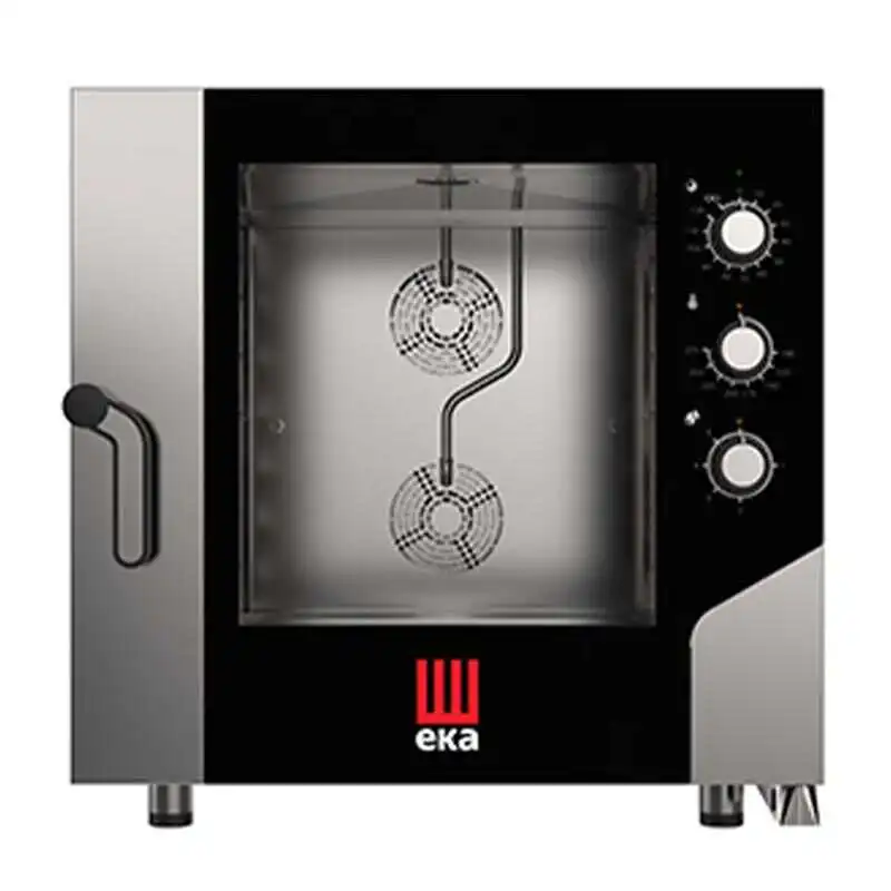 Eka Konveksiyonlu Elektromekanik Fırın Nemlendirmeli Gn 2/1 6 Tepsi Kapasiteli Elektrikli MKF-621S
