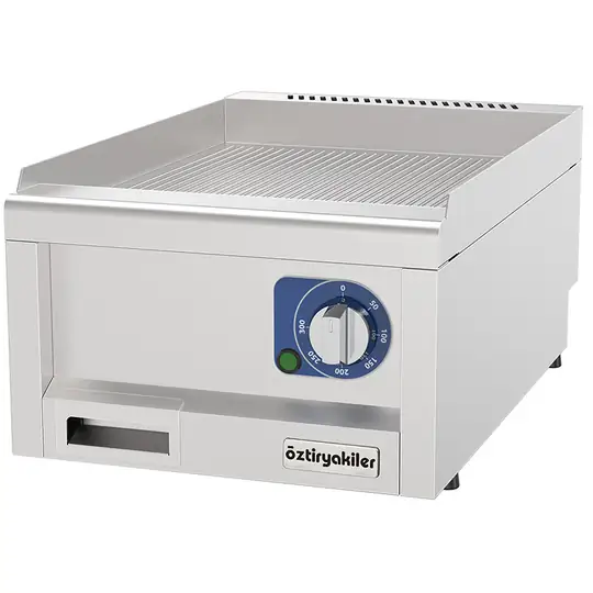 Öztiryakiler 600 Seri Set Üstü Grill Plate Oluklu Elektrikli 40*60*26