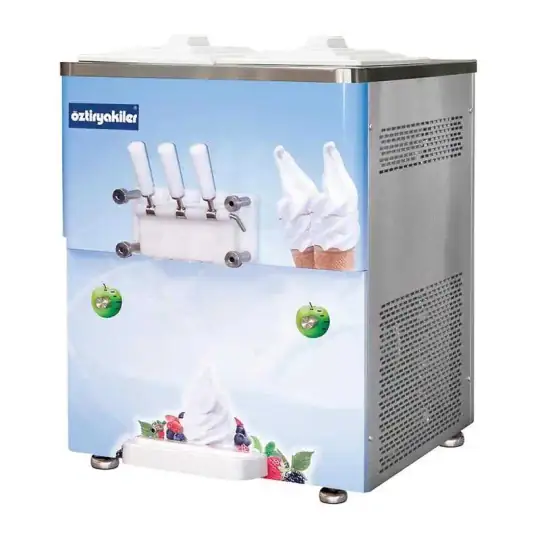 Öztiryakiler Dondurma ve Frozen Yoğurt Makinesi Kollu Pompalı Karıştırıcılı 2x11 LT OEF2500AP