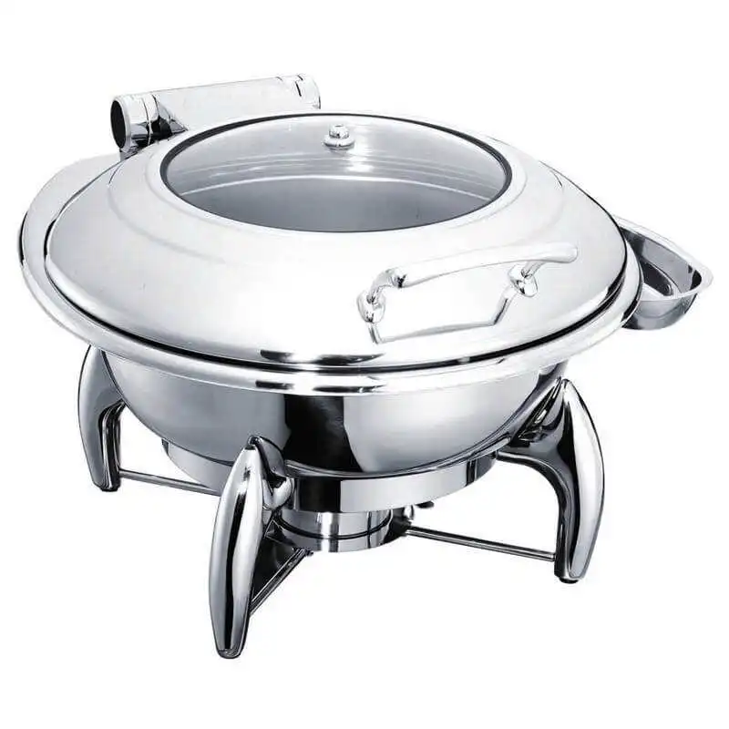 Öztiryakiler Ayaklı  Cam Kapaklı Chafing Dish GN 2/3 6 Lt