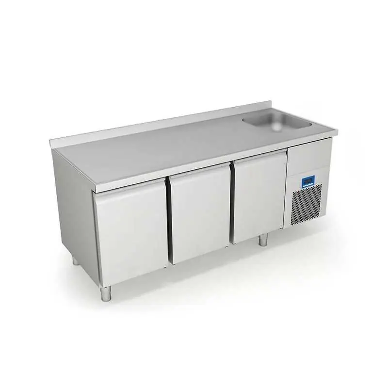 Öztiryakiler 3 Kapılı Tezgah Tip Evyeli Buzdolabı 188x70 Cm 457 Lt