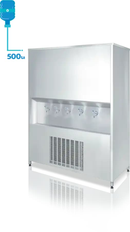 Emsaş EM500 Soğuk Su Sebili, 500 Litre, Komple Paslanmaz,4 Musluklu