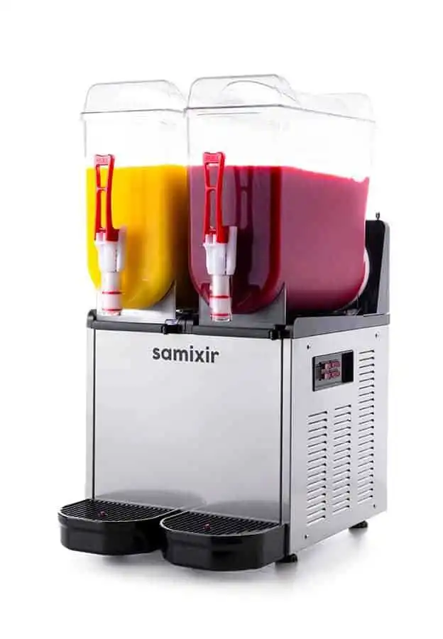 Samixir SLUSH24.I Twin Ice Slush Granita Milkshake ve Soğuk Meyve Suyu Dispenseri 12+12 L Inox