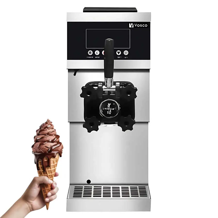Vosco Pro Silver Soft Dondurma Makinası Set Üstü Tek Kollu