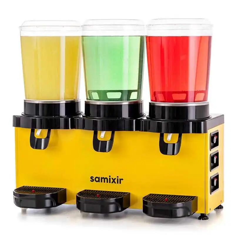 Samixir MMM30 Panaromik Triple Soğuk İçecek Dispenseri 10 L+10 L+10 L Sarı