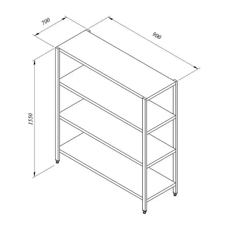 Öztiryakiler İstif Rafı 4 Düz Tabla 90x70 cm