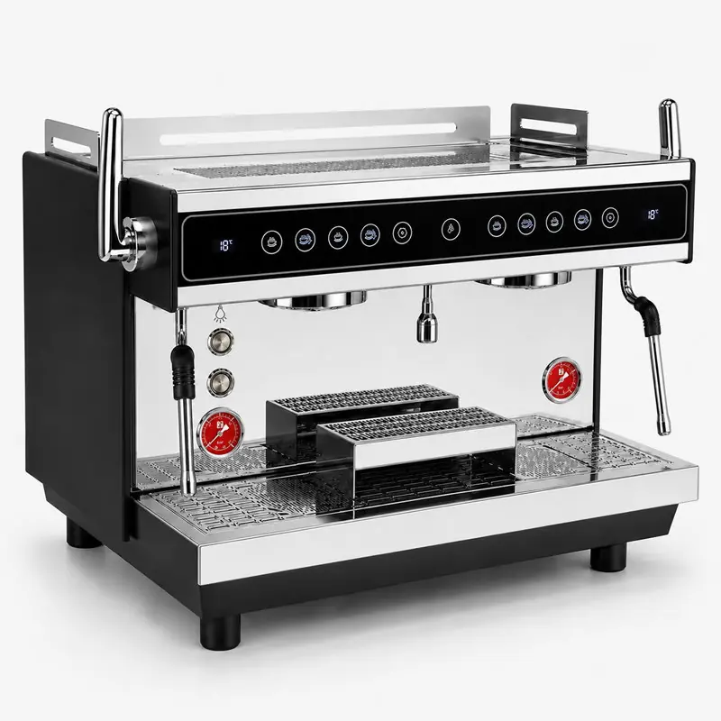 Felvini Armor Tam Otomatik Espresso Kahve Makinesi Yüksek Kaşık PID Kontrollü 2 Gruplu Siyah