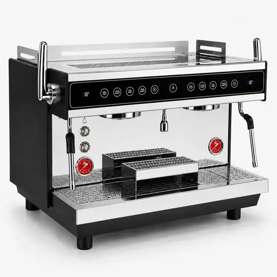 Felvini Armor Tam Otomatik Espresso Kahve Makinesi Yüksek Kaşık PID Kontrollü 2 Gruplu Siyah