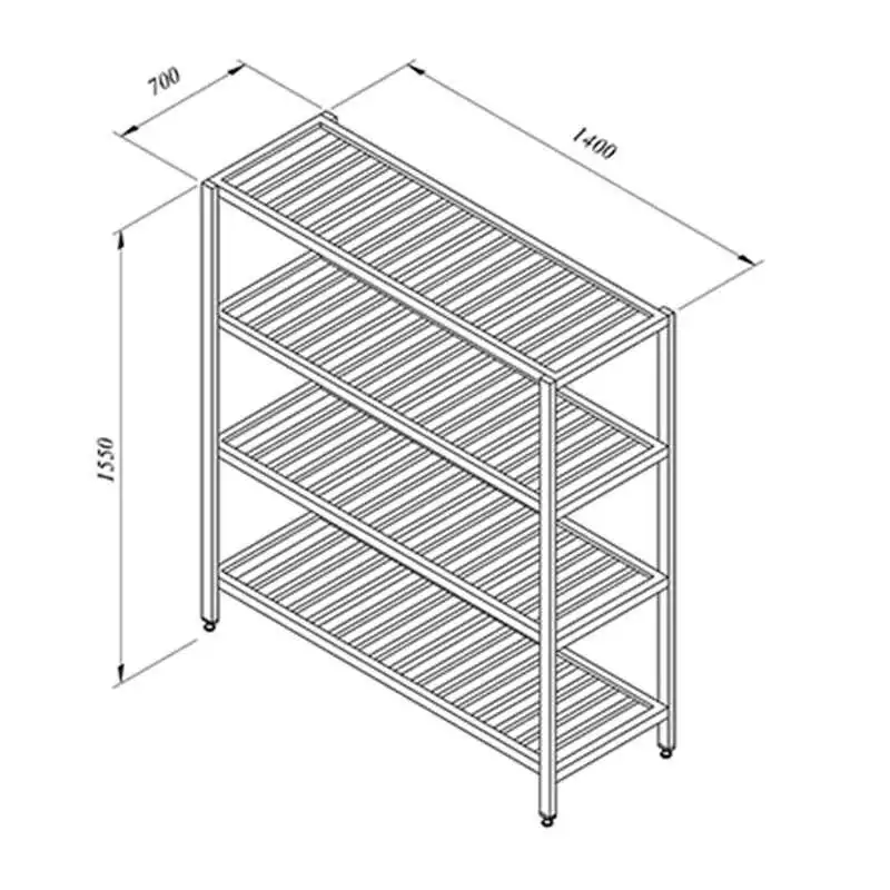 Öztiryakiler İstif Rafı 4 Izgara Tabla 140x70 cm