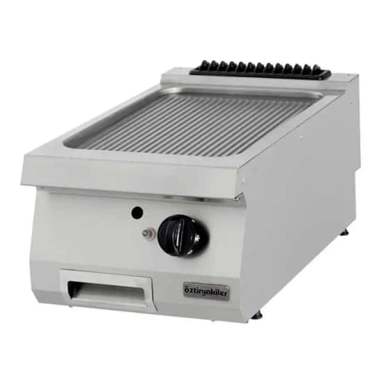 Öztiryakiler 900 Seri Set Üstü Grill Plate Oluklu Gazlı 40*90*30-Sert Krom Kaplı