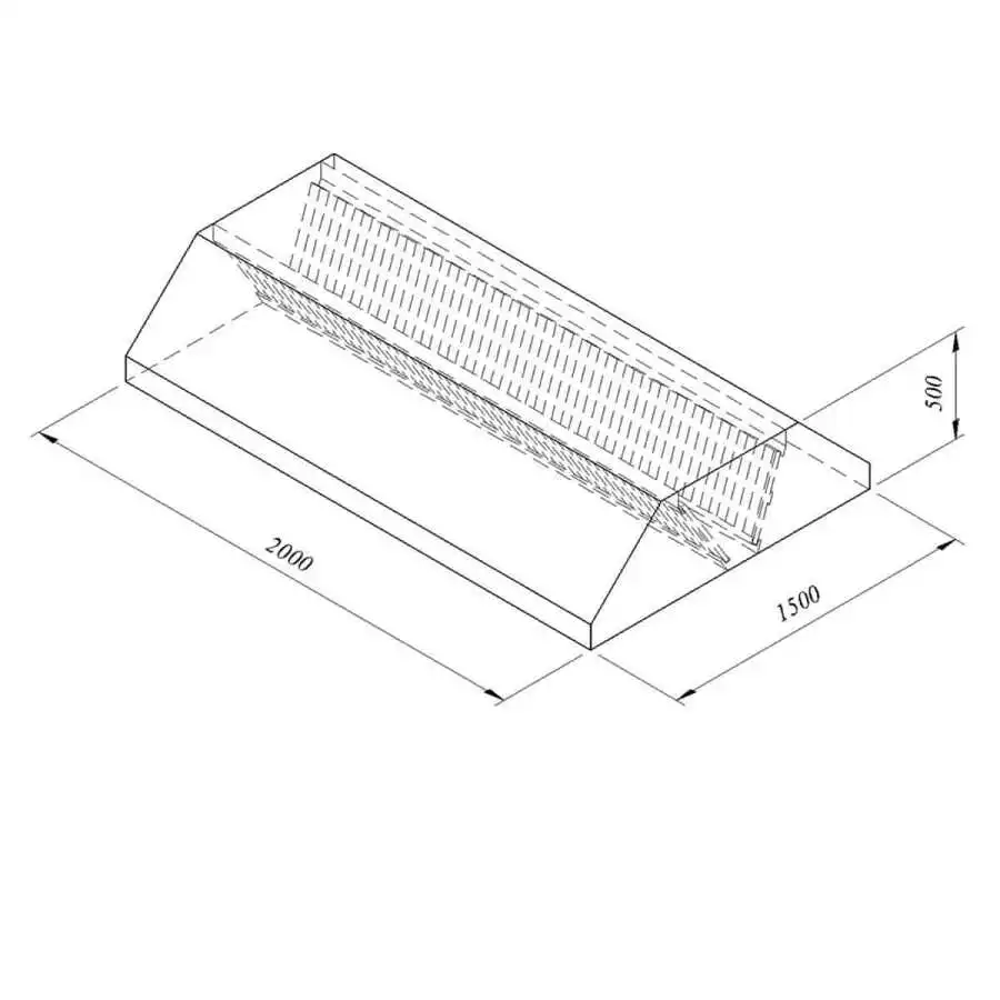 Öztiryakiler Davlumbaz Orta Tip Filtreli 200x150 cm