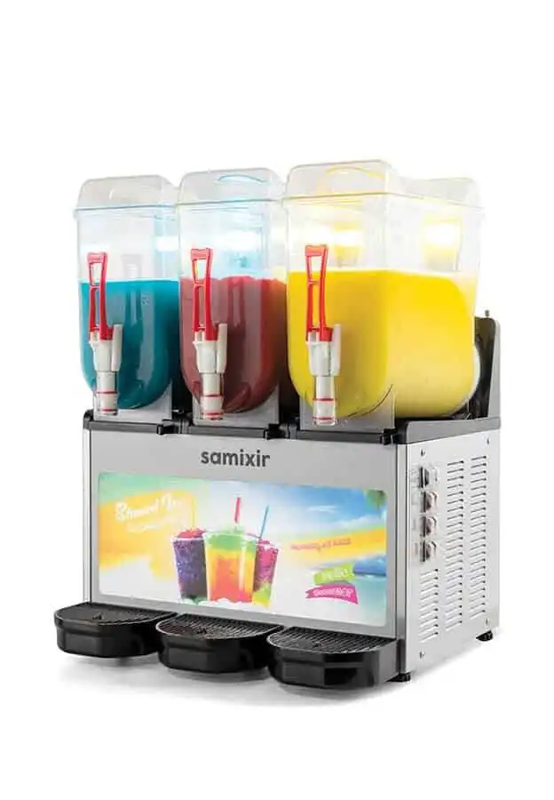 Samixir SLUSH36 Allure Triple Ice Slush Granita Milkshake ve Soğuk Meyve Suyu Dispenseri 12+12+12 L Inox