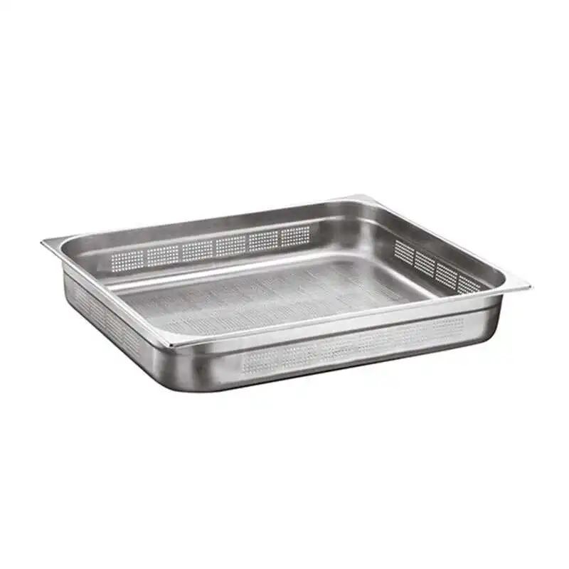 Öztiryakiler Gastronorm Küvet, Delikli, Standart, GN 2/1, 65x53x15 cm