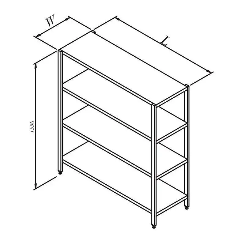 Öztiryakiler İstif Rafı 4 Düz Tabla 120x70 cm