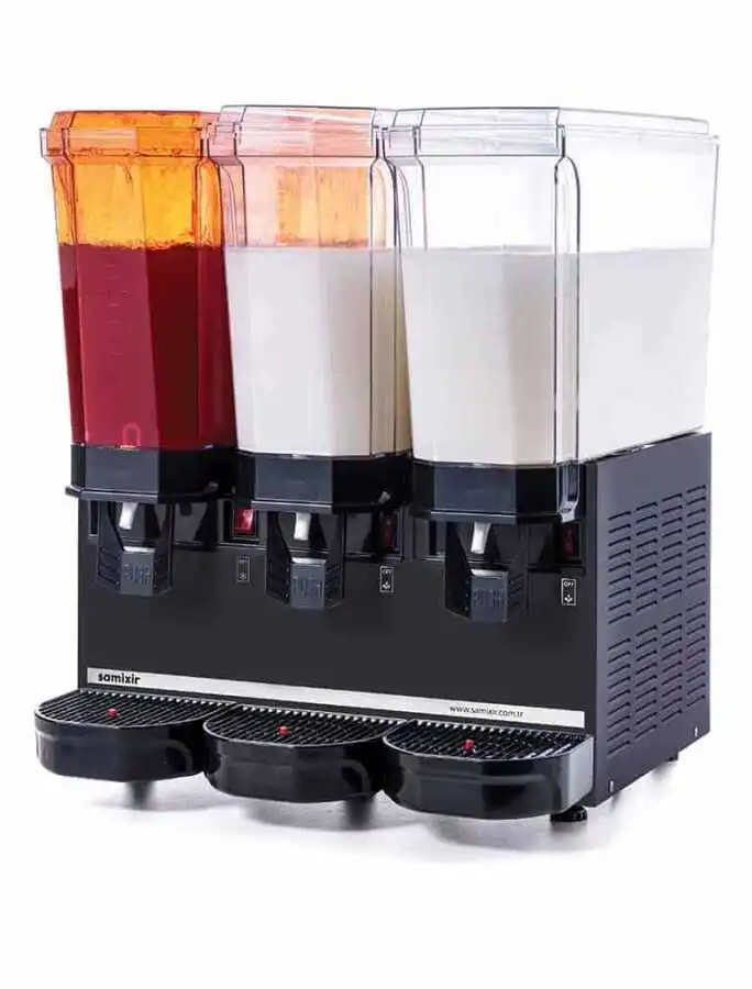 Samixir Klasik Triple Karıştırıcılı ve Karıştırıcılı Soğuk İçecek Dispenseri