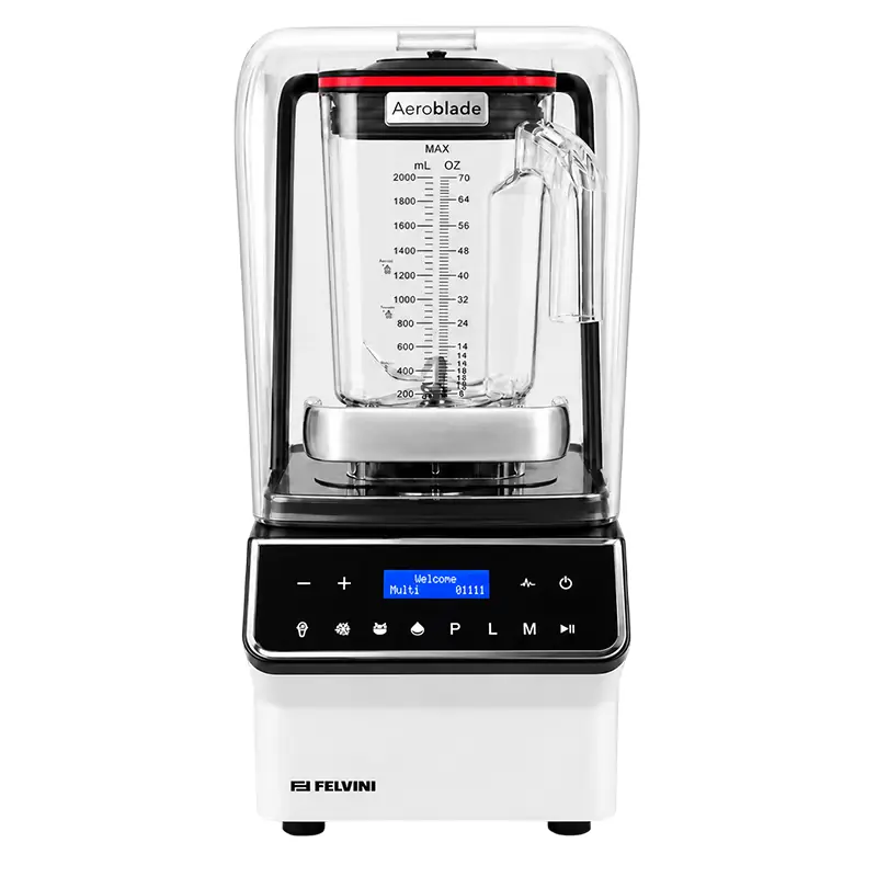 Felvini AeroBlade Dijital Bar Blender Gürültü Önleyici Kapaklı 2 Litre 1800 W Beyaz