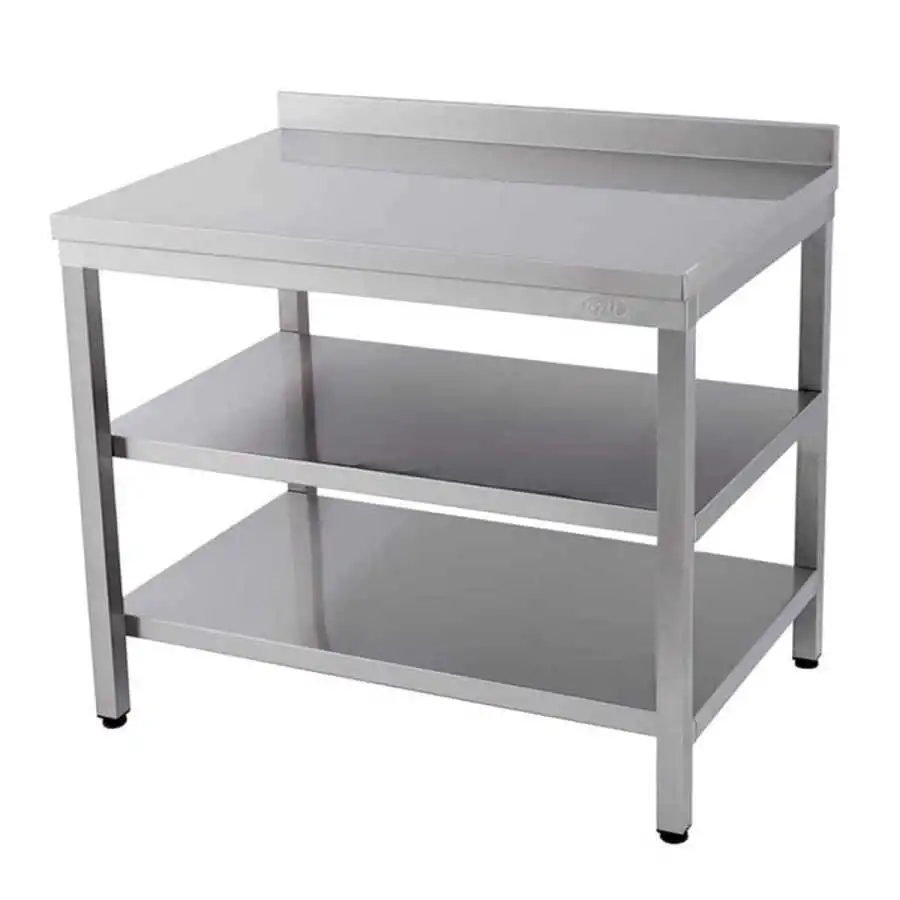 Öztiryakiler Çalışma Tezgahı Ara Raflı Sırtlı 140x70 Cm