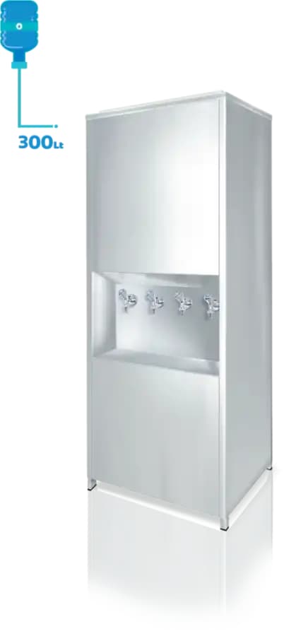 Emsaş EM300 Soğuk Su Sebili, 300 Litre, Komple Paslanmaz,4 Musluklu