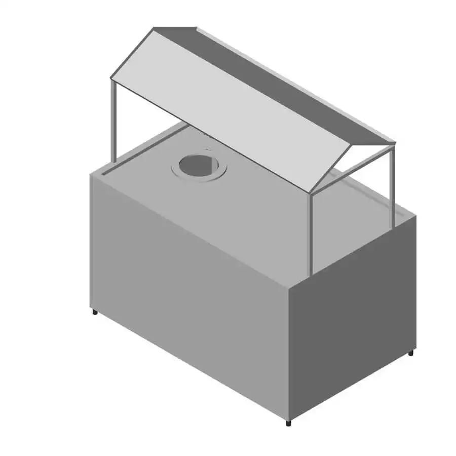 Öztiryakiler Bulaşık Alma Bankosu Sıyırma Hunili Kasa Raflı  190x110 cm