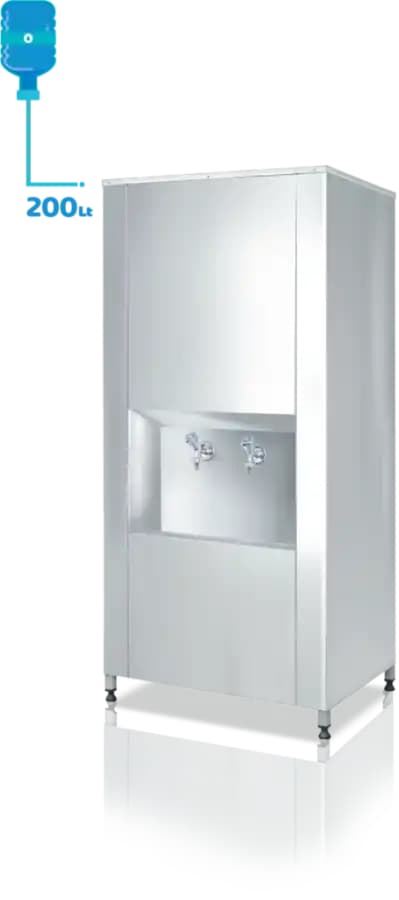 Emsaş EM200 Soğuk Su Sebili, 200 Litre, Komple Paslanmaz,4 Musluklu