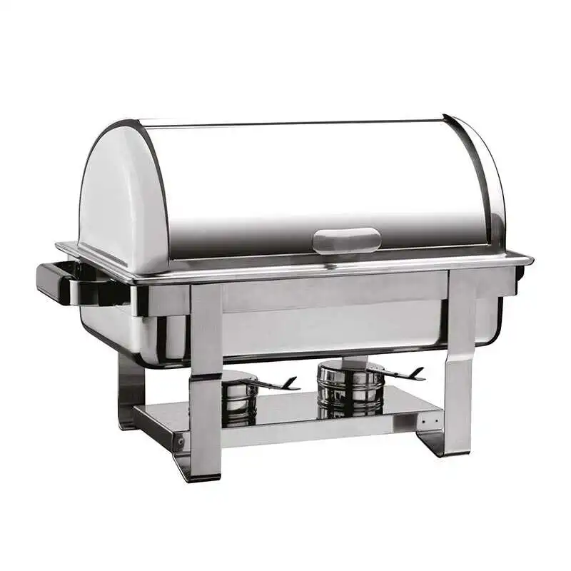 Öztiryakiler Chafing Dish Kızaklı Yekpare Rolltop Kapak İçiçe Geçen Ayak