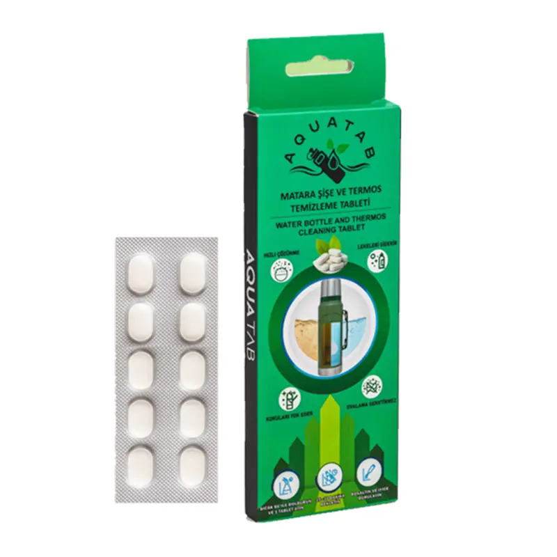 AquaTab A002-2 Matara ve Termos Temizleme Tableti, 10 Adet
