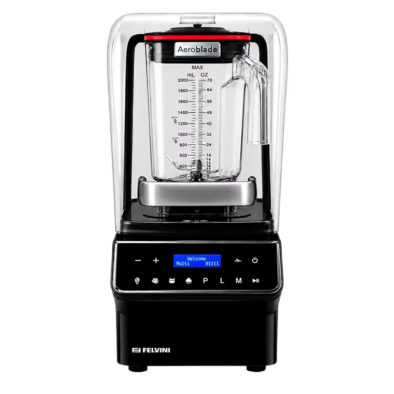 Felvini AeroBlade Dijital Bar Blender Gürültü Önleyici Kapaklı 2 Litre 1800 W Siyah