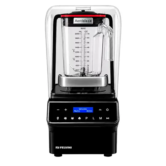 Felvini AeroBlade Dijital Bar Blender Gürültü Önleyici Kapaklı 2 Litre 1800 W Siyah