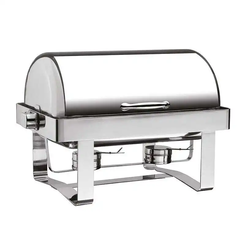 Öztiryakiler Chafing Dish 1/1 Düz Ayak 180 Derece Açılır Kapak