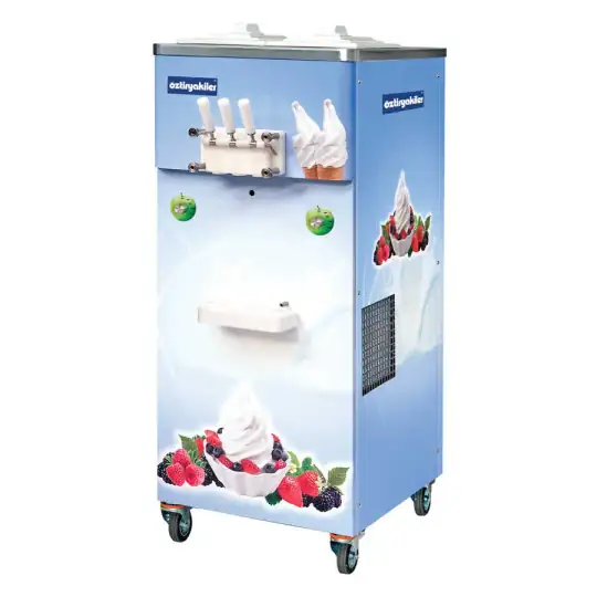 Öztiryakiler Dondurma ve Frozen Yoğurt Makinesi 3 Kollu Karıştırıcılı 2X15 LT OEF4000A