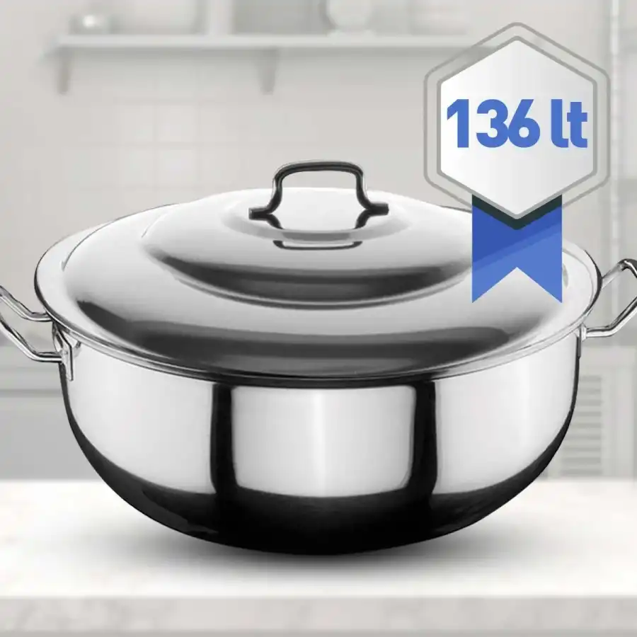 Öztiryakiler Helvane Tencere Kapaklı 80x30 cm 136 Lt