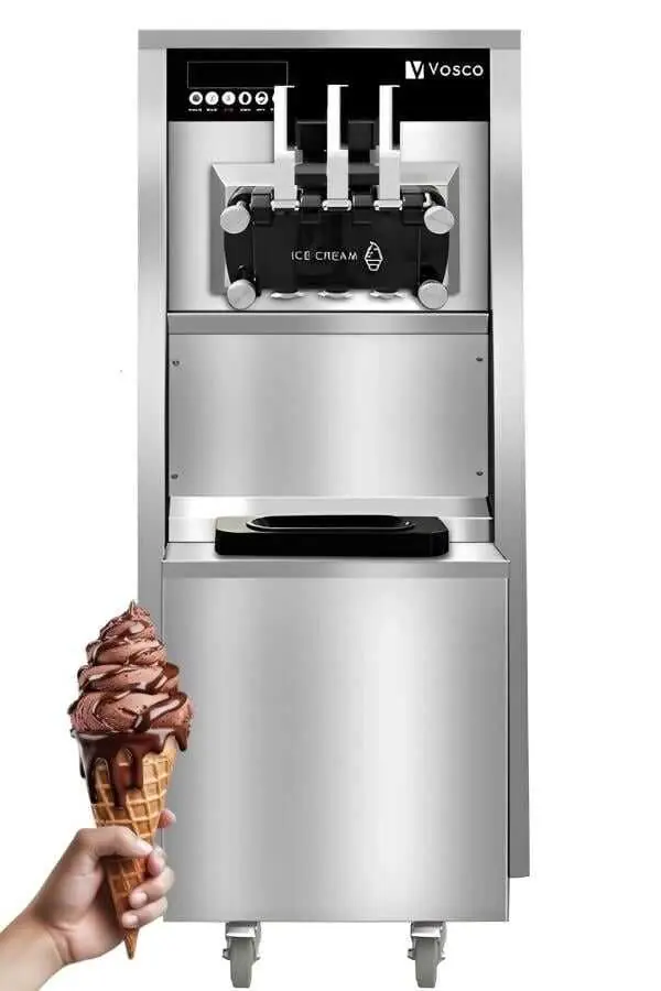 Vosco VXY-P965S Üç Kollu Pro Silver Soft Dondurma Makinesi