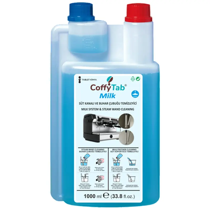 CoffyTab A001-9 Süt Kanalı ve Buhar Temizleyici Sıvı 1000 ml