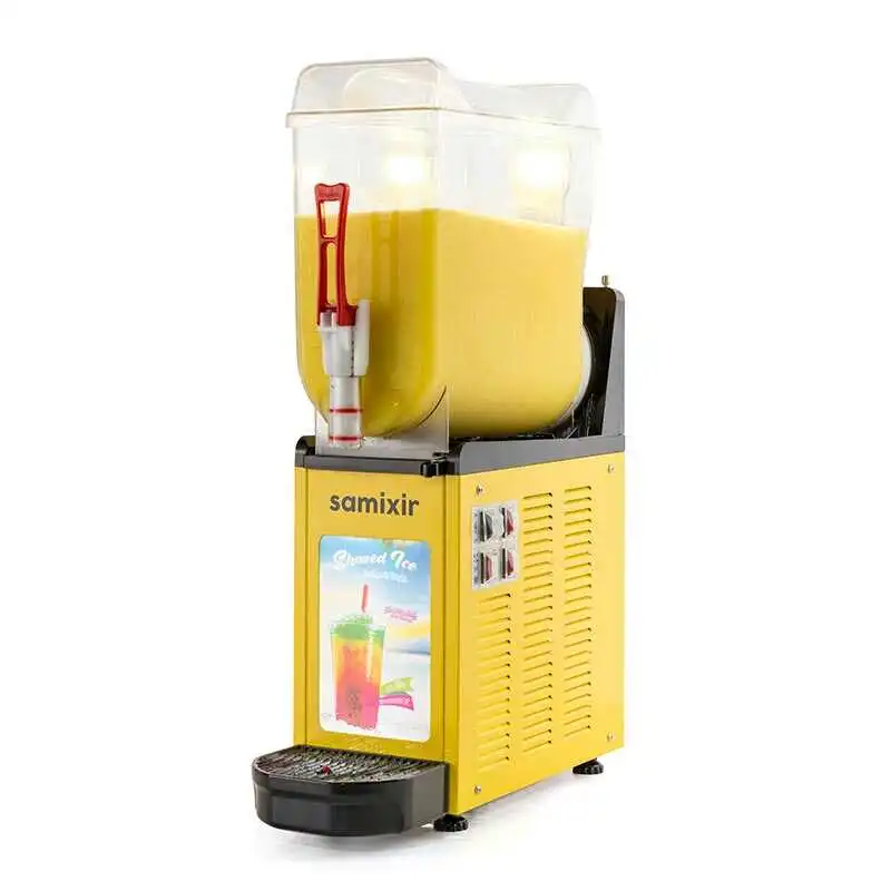 Samixir SLUSH12 Allure Ice Slush Granita Milkshake ve Soğuk Meyve Suyu Dispenseri 12 L Sarı