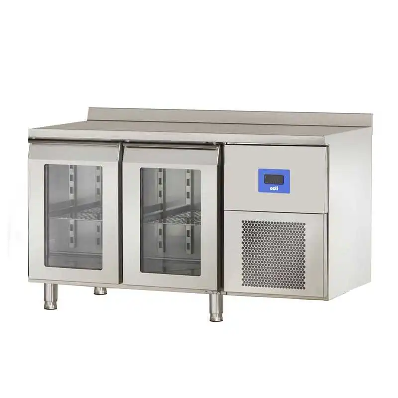 Öztiryakiler TA 260 NMV Buzdolabı 2 Cam Kapılı Yatay Tezgah Tip