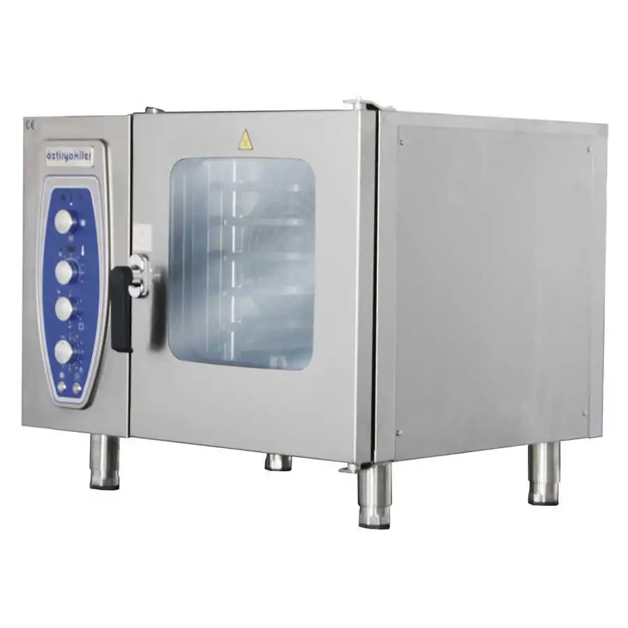 Öztiryakiler OKFG 601 Fırın Konveksiyonlu Gazlı Kızaklı 6 Adet GN 1/1 Tepsi Kapasiteli