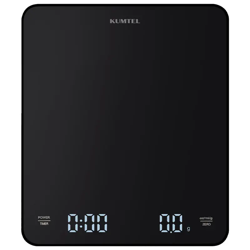 Kumtel HV60-02 Dijital Zamanlayıcılı Hassas Kahve Tartısı, 0,1 gr Hassasiyetli, Siyah