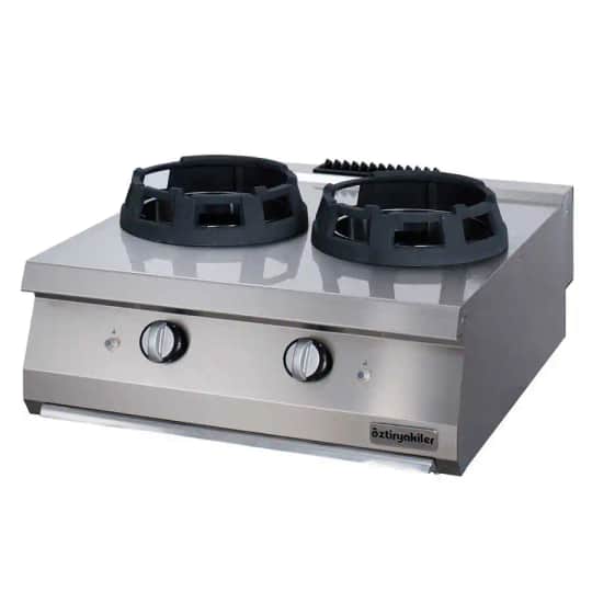 Öztiryakiler 900 Seri Set Üstü Wok Ocak İkili Gazlı 80*90*30