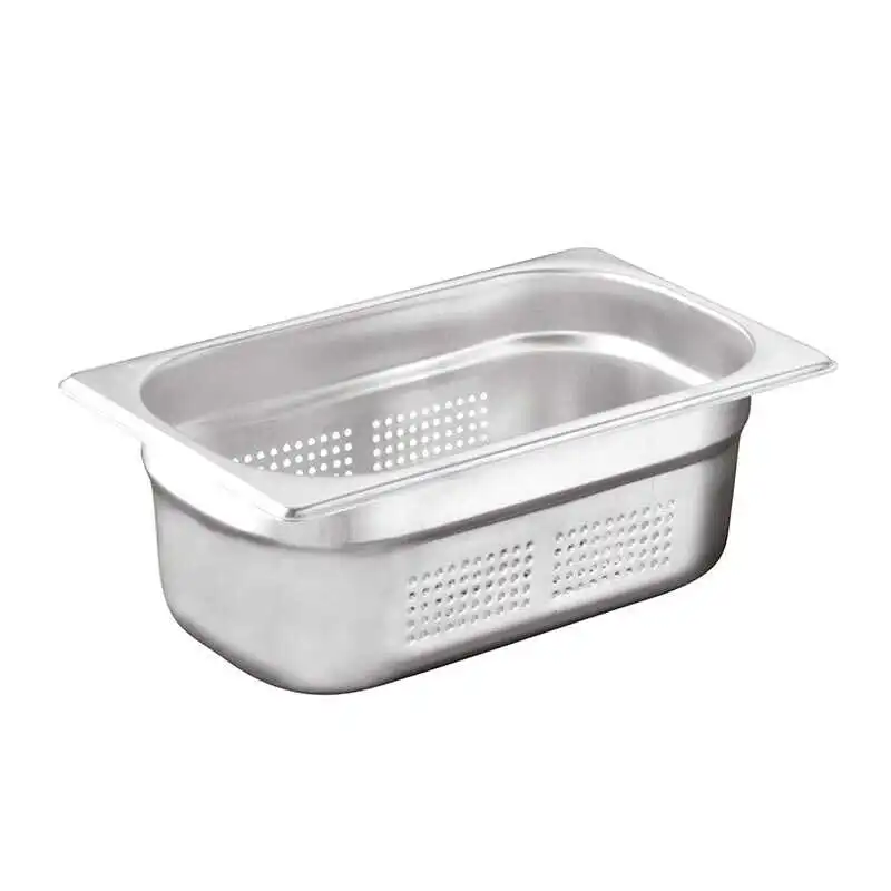 Öztiryakiler Gastronorm Küvet, Delikli, Standart, GN 1/4, 26.5x16.2x6.5