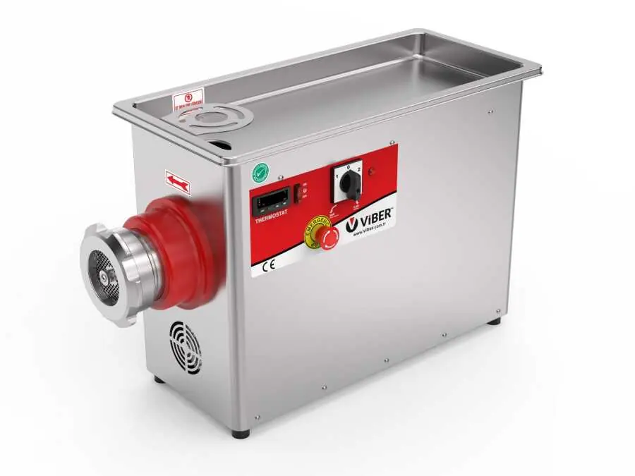Viber VHE.SEKK.22T-S NO:22 Kıyma Makinesi Soğutmalı Komple Paslanmaz 450 Kg/Saat Trifaze 380 V