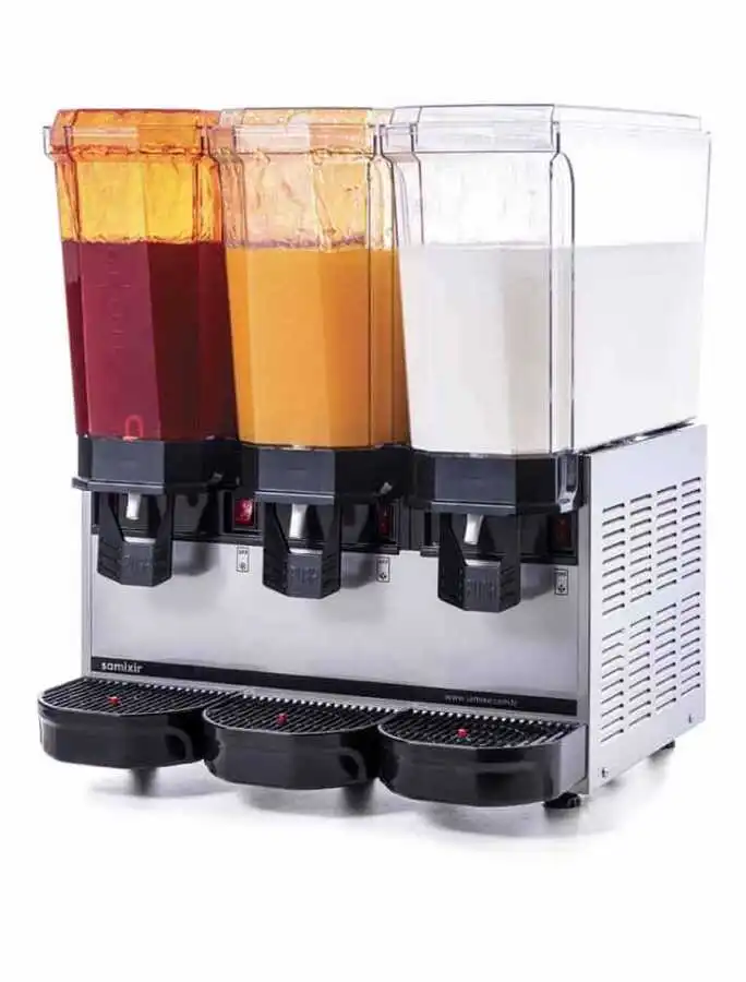 Samixir Klasik Triple Fıskiyeli ve Karıştırıcılı Soğuk İçecek Dispenseri