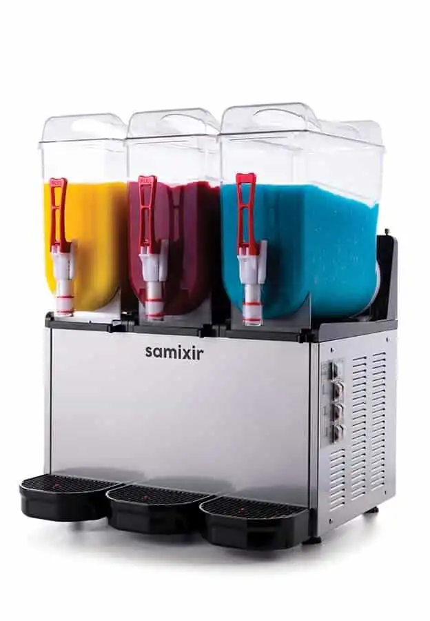 Samixir SLUSH36 Triple Ice Slush Granita Milkshake ve Soğuk Meyve Suyu Dispenseri 12+12+12 L Inox