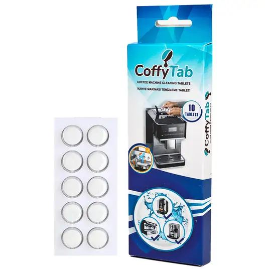 CoffyTab A001-2 Kahve Makinesi Temizleme Tableti, 2 gr, 10 Tablet