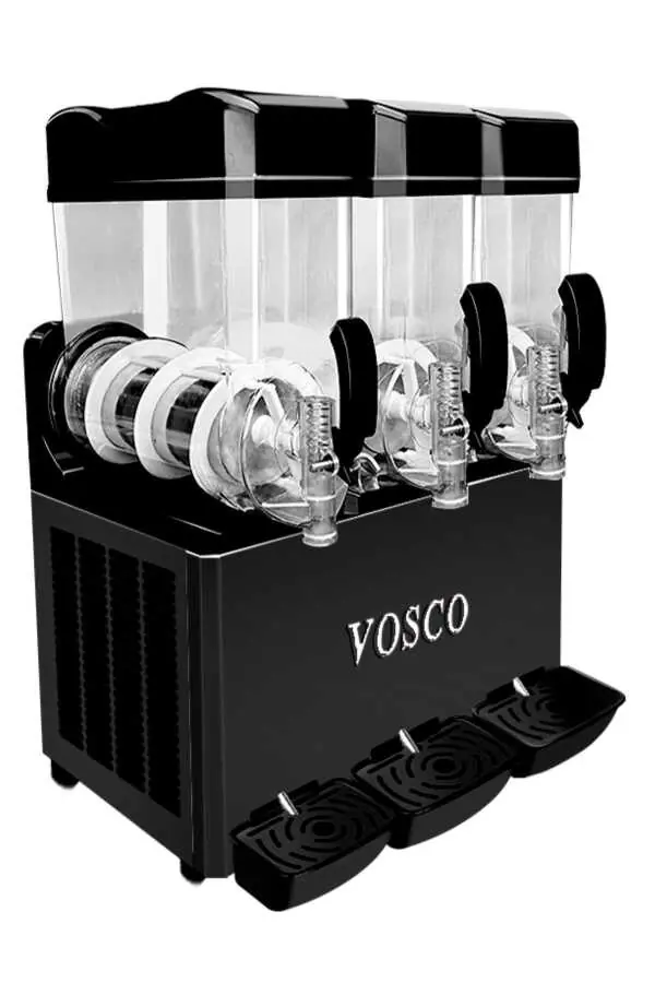 Vosco Buzlaş Makinası Üç Hazneli 15+15+15 Lt Siyah