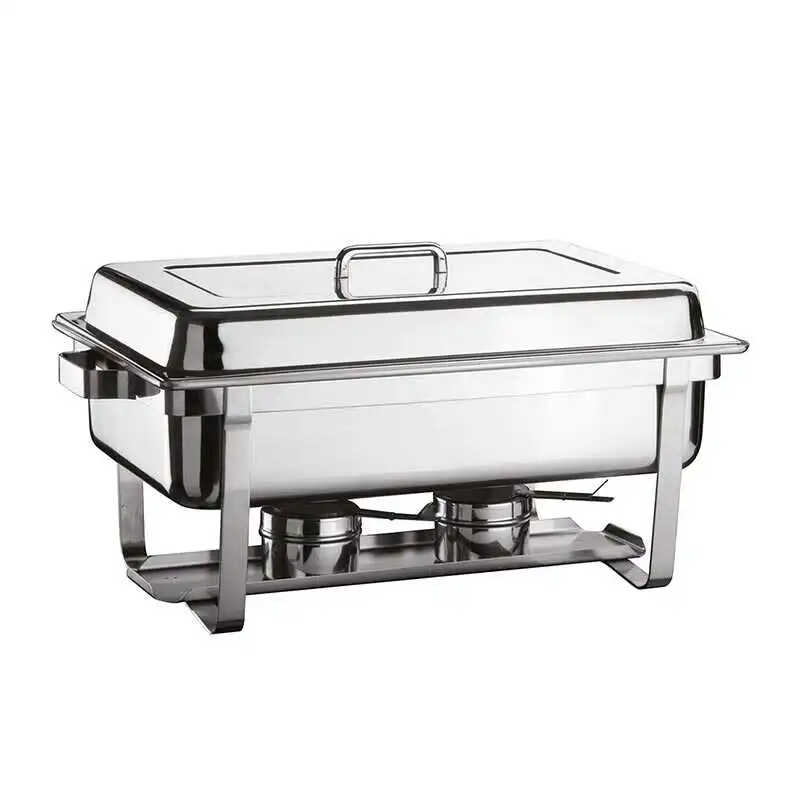 Öztiryakiler Chafing Dish 1/1 Düz Kapaklı Geçme Ayaklı