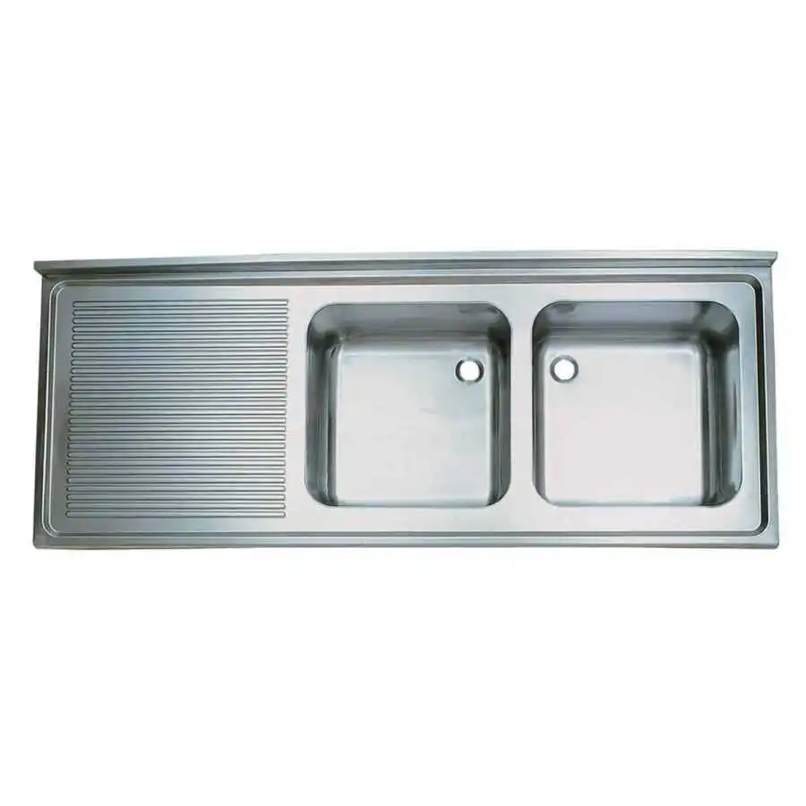 Öztiryakiler Tablalı Evye Çift Göz Sol Damlalıklı 180x60 Cm