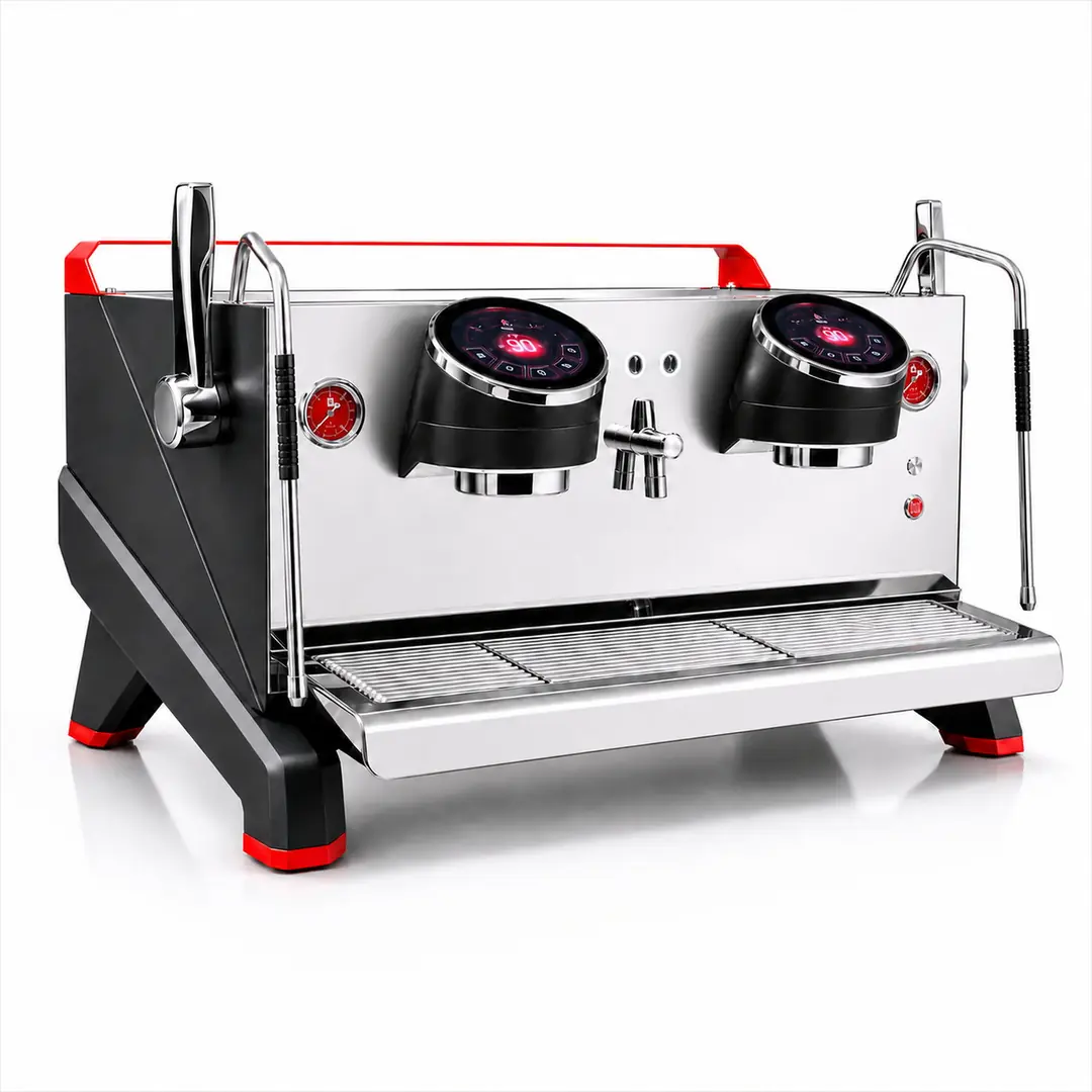 Felvini Raptor Tam Otomatik Espresso Kahve Makinesi Yüksek Kaşık T3 Multi-Boiler PID Kontrollü 2 Gruplu Siyah