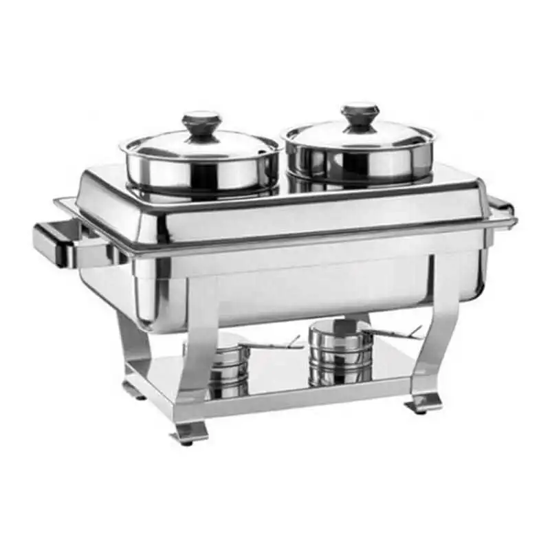 Öztiryakiler Çorbalıklı İkili Was Ayaklı Chafing Dish Jel Yakıtlı