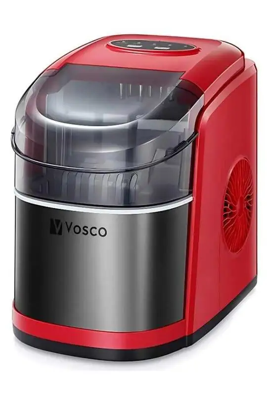 Vosco Buz Makinesi 12 Kg Set Üstü, Kırmızı