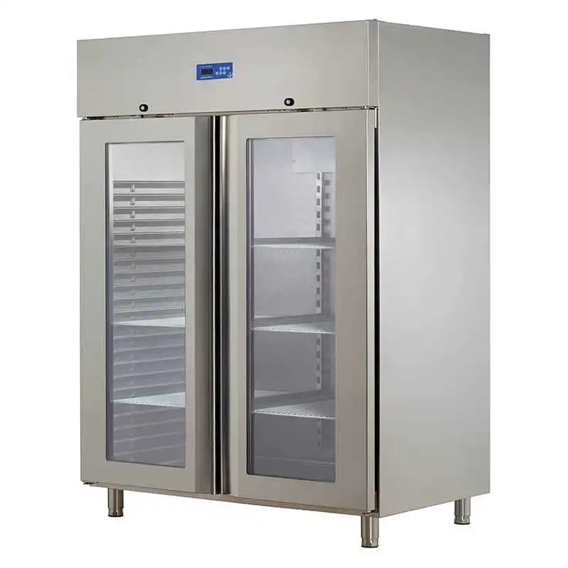 Öztiryakiler Çift Cam Kapılı Buzdolabı, 304 Kalite, GN 1200 NMV Model